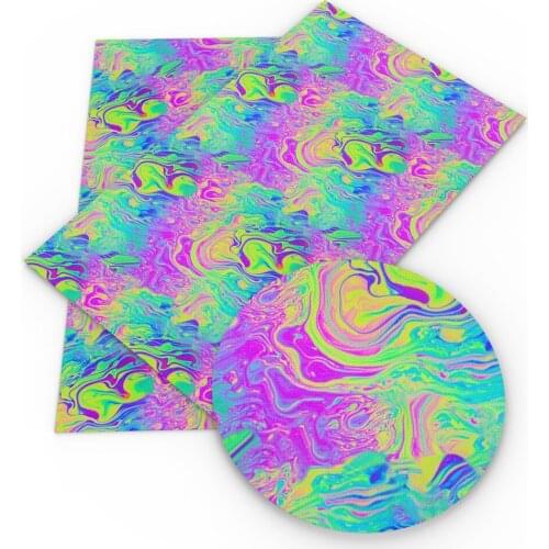 David accessories 20*33cm Space Planet Chunky Synthetic Leather Fabric for Bows Bags Wallte DIY in Craft Bow-knot,1Yc14170