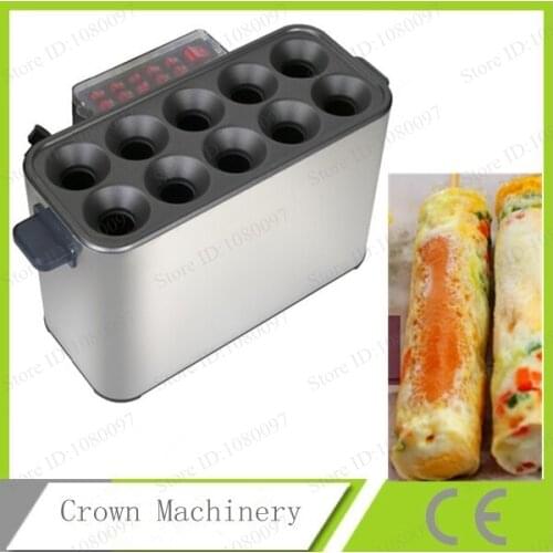 Electric type egg snack making machine;meatball hotdog cooking machine , egg roll fry machine