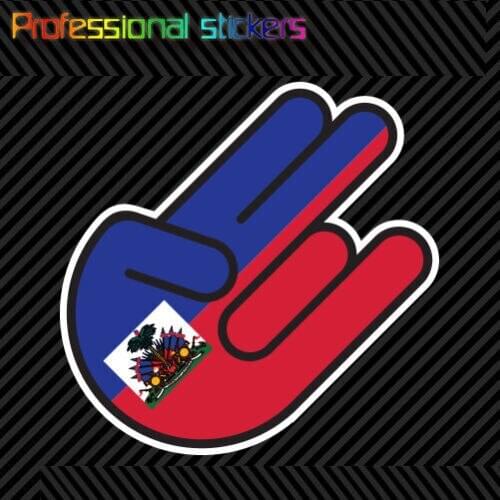 Haitian Shocker Sticker Die Cut Decal Self Adhesive Vinyl Haiti HTI HT Stickers for Motos, Cars, Laptops, Phone