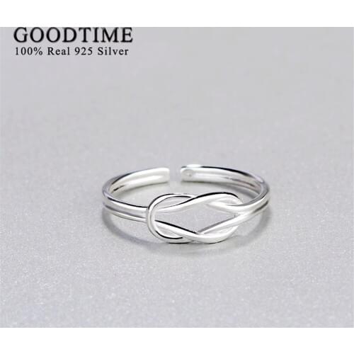 GoodTime Fashion Simple Style Jewelry Real Solid 925 Sterling Silver Ring Rings For Women Party Jewelry Lovely Finger Ring Gifts