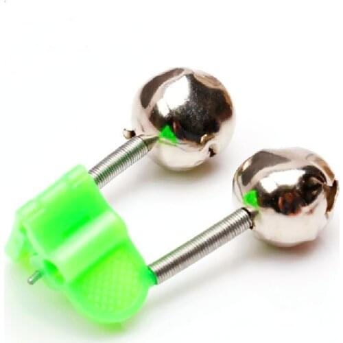 Gorgons 5pcs/lot Fishing Bite Alarms Fishing Rod Bell Rod Clamp Tip Clip Bells Ring Green Fishing Accessory Alert Ring