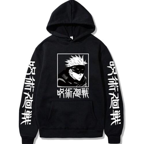 Jujutsu Kaisen Hoodie Hip Hop Anime Pullovers Tops Loose Long Sleeves Womens Spring Man Clothes hoody sweatshirts