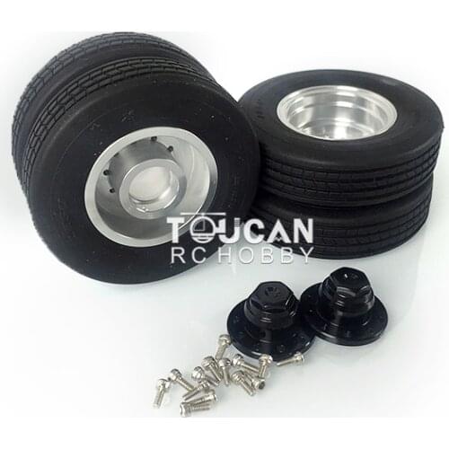 LESU Metal Hub W/ Tyres Spare Part for 1/14 RC Truck Trailer Tractor DIY Model TH02491