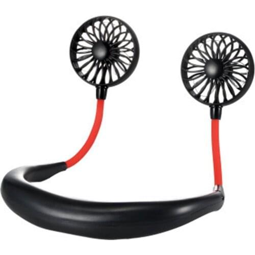Mini USB Portable Fan Hands-free Neck Fan Rechargeable Battery Small Portable Sports Fan 1800mA Desk Hand Air Conditioner cooler