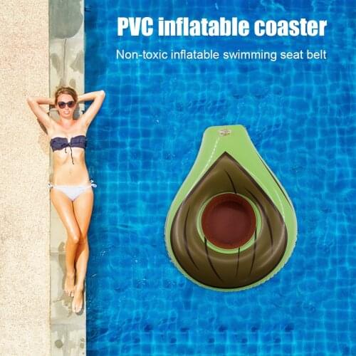 Avocado Inflatable Cup Drink Stand Holder Water Swimming Float Bathing Pool Toy Party Decoration Bar Beverage Coasters