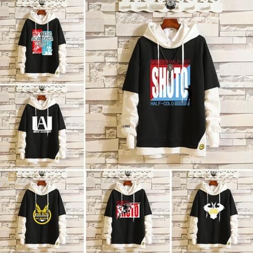 New Anime Hoodie for Man Woman Sweatshirt My Boku No Hero Academia Midoriya Izuku Todoroki Shoto Cosplay Costume Holloween Gift