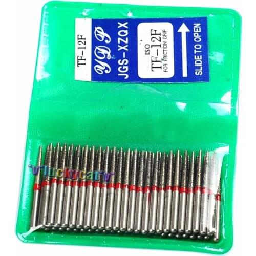 One Bag Dental Diamond FG High Speed Burs For Polishing Smoothing 1.6MM 50Pcs TF-12F