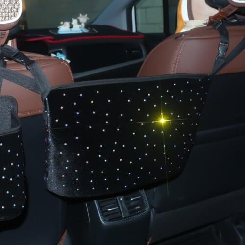 A Suit Car Back Seat Organizer Kids Car Backseat Cover Protector Car Seat Organizer Diamond Car Interior Accessories for Woman