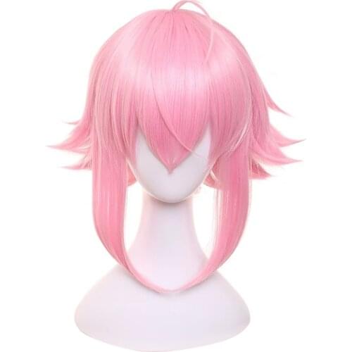 Ensemble Stars Cosplay Tori Himemiya Wig Pink Short Wig synthetic hair Anime Cosplay Game Cosplay High Quality Hair