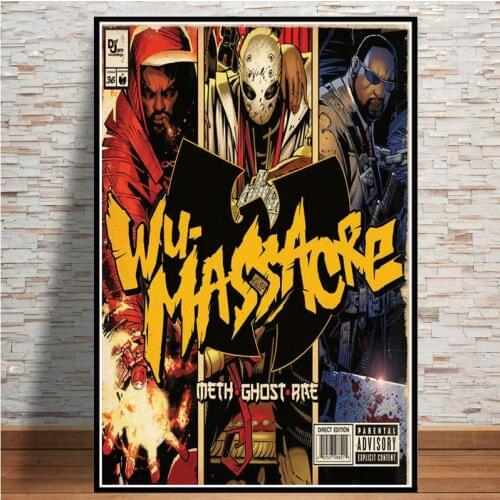 Poster And Prints Classic Hot New Wu-Tang Clan Rapper Music Group Stars 36 Chambers Wall Art Canvas Painting For Home Room Decor