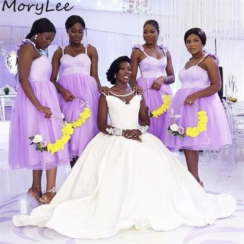 Bridesmaid Dresses Sweetheart Spagfhetti Straps Soft Tulle Ankel Length Tulle Bridesmaid Dresses Wedding Party Dresse Zipper