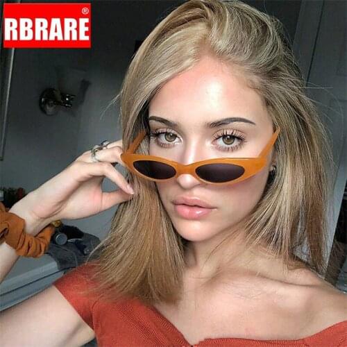 RBRARE Mini Frame Cat Eye Sunglasses Women Plastic Jelly Color Small Sun Glasses Classic Vintage Outdoor Oculos De Sol Gafas
