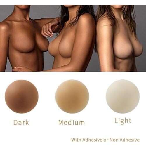Women Reusable Nipple Pasties Self Adhesive Nipple Cover Invisible Breast Sticker Silicone Boob Tape Bra Pads Accessories