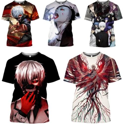 Mamba Top Manga Short Sleeve 3D Print Anime Tokyo Ghoul T Shirt Women Tee Cosplay Horror Eyeball Men Tshirt Unisex Home Clothing