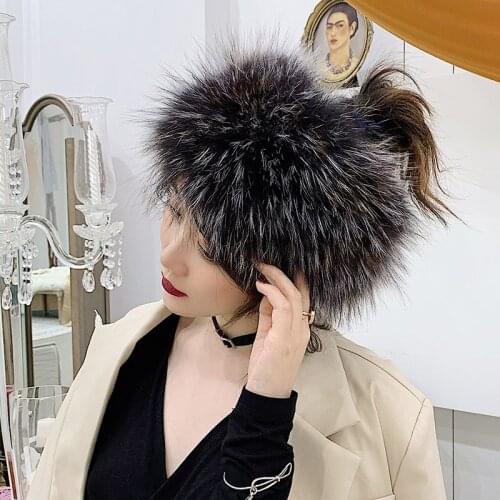 Real hair fox fur collar edition elastic collar lead set hair weave scarf collar hat