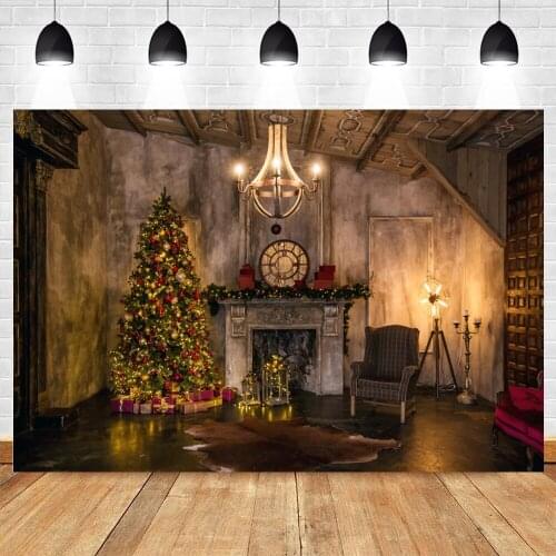 Yeele Christmas Backdrop Birthday Photography Retro Interior Fireplace Background Baby Indoor Photocall Photo Studio Photophone