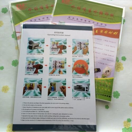 10 sheet of waterslide decal paper for inkjet in Clear A3 format