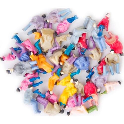 100 Painted Model Train Railway Seated People Passengers Figures 1:87 HO Scale