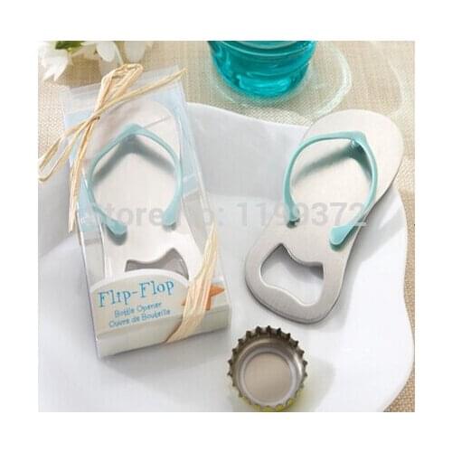 100pcs/lot Pop the Top' Flip Flop Bottle Opener Wedding Beach Favors Wedding Gift Bottle Openers Gift