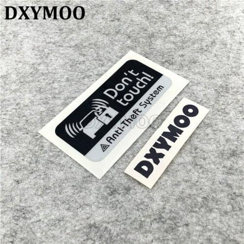 2PCS Warning Car Styling Anti-Theft System DO NOT TOUCH Motorbike Auto Window Motorcycle Vinyl Decal Bumpers