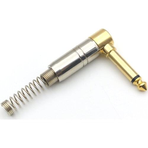 20pcs high quality 1/4" MONO MALE TS Plug Jack Phono 6.35mm connector soldering