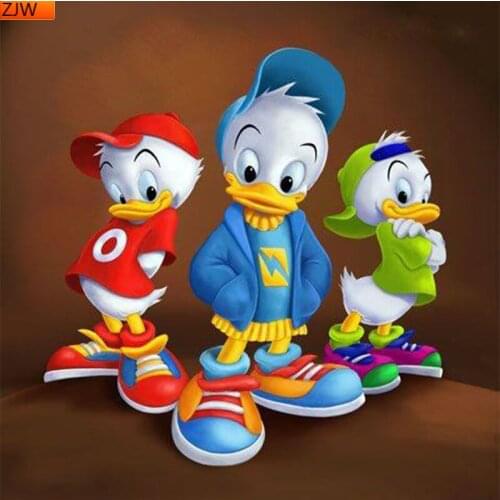 Full Square/Round Drill 5D DIY Diamond Painting Disney Cartoon Duck Embroidery Cross Stitch Mosaic Rhinestone Home Decor Gift
