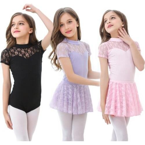 Girls ballet dress lace dance leotard dance skirted leotard mock neck leotard for kids lace dance skirt gymnastics leotard tutu