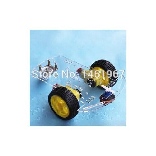 Free shipping Smart car chassis with a gun tracing obstacle avoidance remote control race car 2WD V48