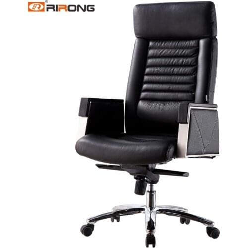 Big Modern Office Home Furniture Leather Chair Black Color Swivel Liftable Manager Recliner Office Chair With Wheel