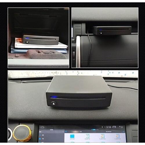 Black USB Interface Car SUV External Stereo Radio Dish Box CD/DVD Player for Android Interior Parts Car Radio