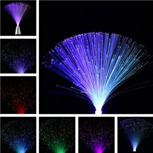 Colorful LED Fiber Optic Nightlight Lamp Romantic Atmosphere Small Night Light Festival Wedding Party Christmas Home Decoration