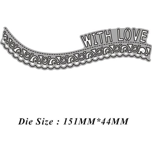 Flowers with Love Lace 2021 Metal Cutting Dies Cut Die Mold Card Scrapbooking Paper Craft Knife Mould Blade Punch Stencils