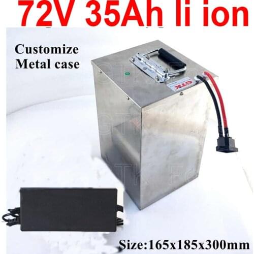 GTK 72v 35Ah li-ion 72v battery pack BMS 20S for inverter solar energy RV EV scooter 3000w motor bike + charger