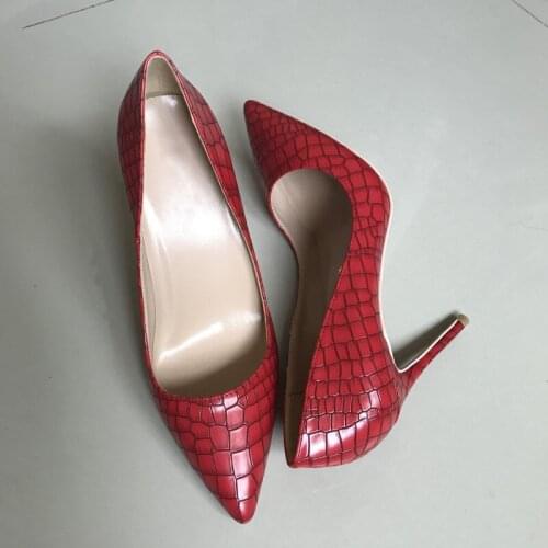 Red 12cm high heel shoes party sexy shallow pointed toe wedding banquet shoes bridal shoes QP082 CHENSIR9