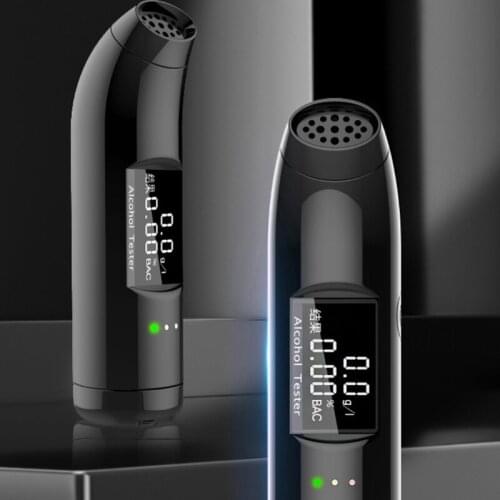 Mini Newest Breath Alcohol Tester Professional Breathalyzer With LCD Screen Digital Alcohol Detector Powered By USB Charger