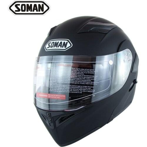SOMAN brand Motorcycle Helmet Double Lens Coat Helmet Locomotive Cross Country Helmet Men & Women Four Seasons Universal