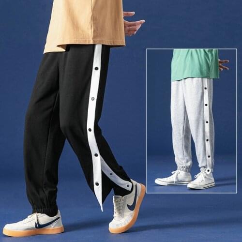 Mens Joggers Sport Running Pants Fitness Full buckle Sportswear Tracksuit Sweatpants Trousers Track Basketball training pants