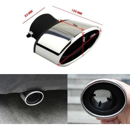 Trim Modified Stainless Steel TailPipe Chrome Car Tail Pipe Exhaust Muffler Tip For Ford Focus Chevrolet Cruze Aveo Kia 5 Mazda6