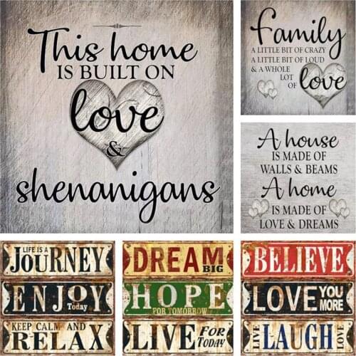 New 5D DIY Diamond Painting Letter Heart Embroidery Rhinestone Cross Stitch Gift Home Office Decor Kids Adult Factory Direct