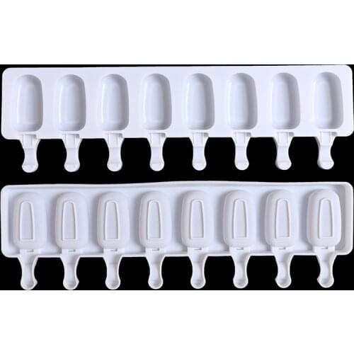 New 8 Hole Silicone Ice Cream Mould Popsicle Barrel Diy Mold Dessert Ice Cream Mold Baking Tools 1pc