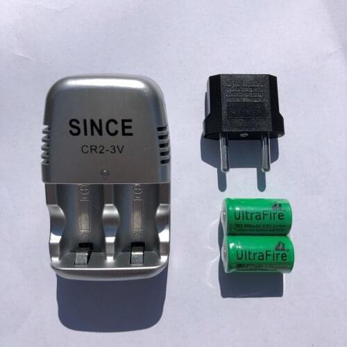2 pcs battery+charger; 3V CR2 800 mAh rechargeable battery, digital camera made by special batteries; CR2 battery charger