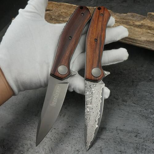 Damascus Folding Knife Tactical Camping survival VG10 Folding Blade Knife 8Cr13MoV Outdoor EDC Tools Pocket Knives Wood Handle