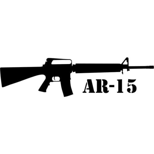 15X3.9CM COLT AR-15 First Funny Cartoon Gun Vinyl Car Stickers Motorcycle Decal S8-0071