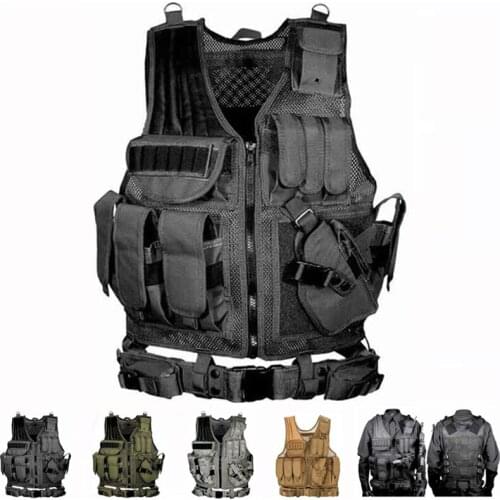 Military Equipment Tactical Vest Hunting Molle Vest For Wargame Outdoor Sport Training Paintball Airsoft Combat Protective Vest