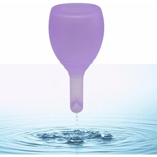 Women Reusable Anti-side Leakage Soft Silicone Menstrual Cup Vagina Care Moon Period Cup Lady Cup Menstrual Pads