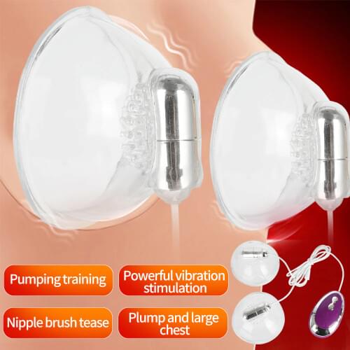 20 Speeds Breast Massager Vibrator Nipple Stimulator Sex Toys for Adults Women Enlargement Sucker Suction Cup Female Masturbator