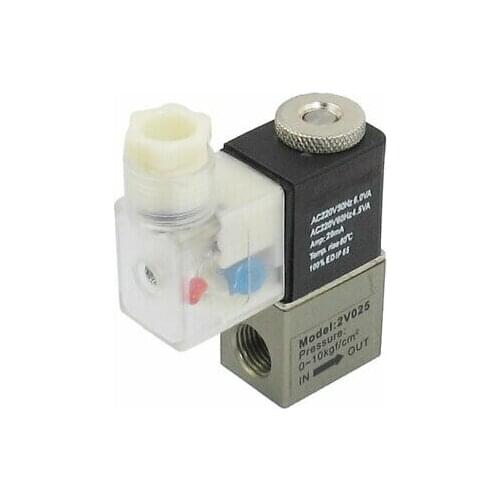 1pc AC 220V 2 Position 2 Way Pneumatic Electromagnetic Solenoid Valve G1/4"