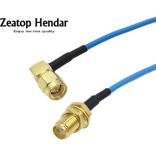 10Pcs RG316 RF Coaxial Cable SMA Male Right Angle Jack to SMA Female Plug Blue Coax Pigtail Connector 10CM 15CM 20CM