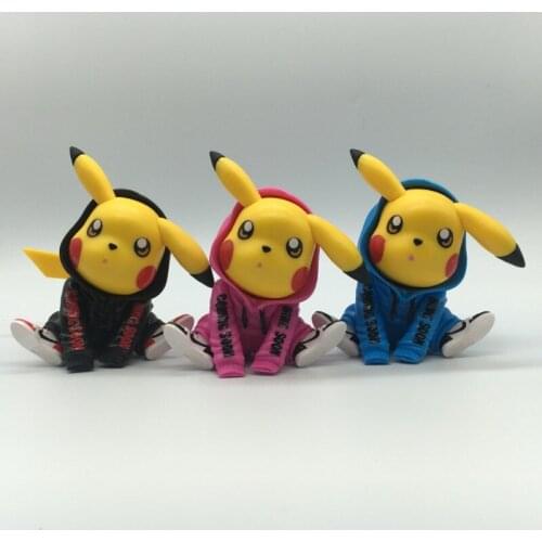 12CM Pokemon Pikachu movable doll Pokemon game Elf ball model Fire dragon anime doll toy Children’s gift Elf ball
