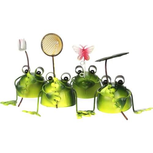 4 Pieces of Funny Frog Office Decoration Crafts Cartoon Cute Decoration Living Room Desktop Decorations